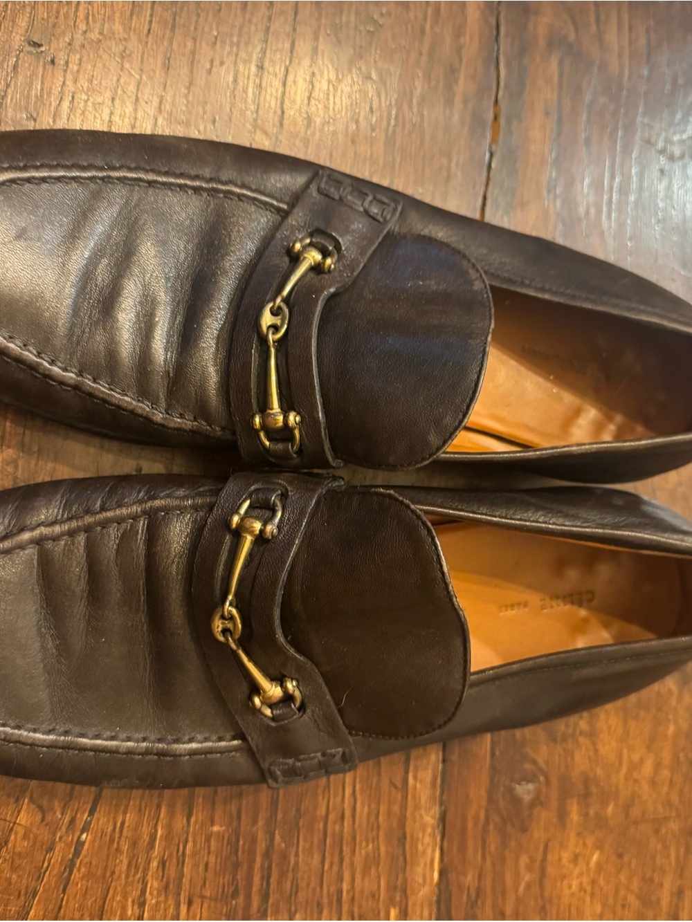 Celine Brown Leather Bit Loafers